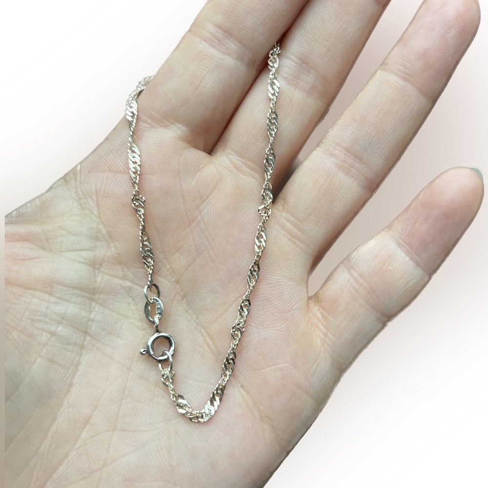 Sterling silver SINGAPORE chain - 2.4 mm.